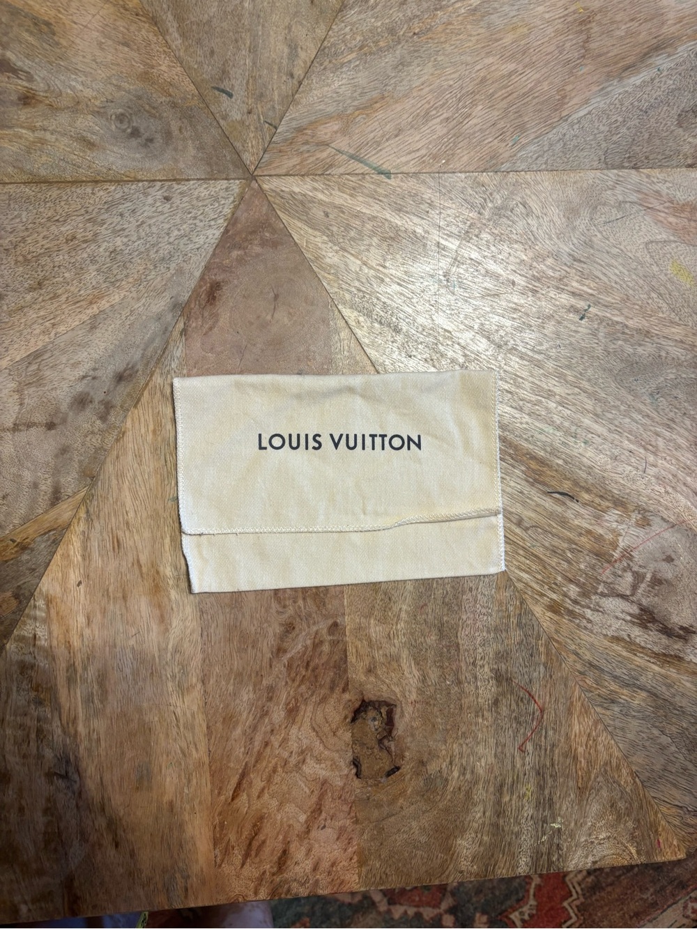Louis Vuitton Cream Canvas Logo Dust Pouch